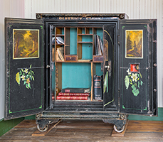 The vault inside the restored Kyle Railroad Depot